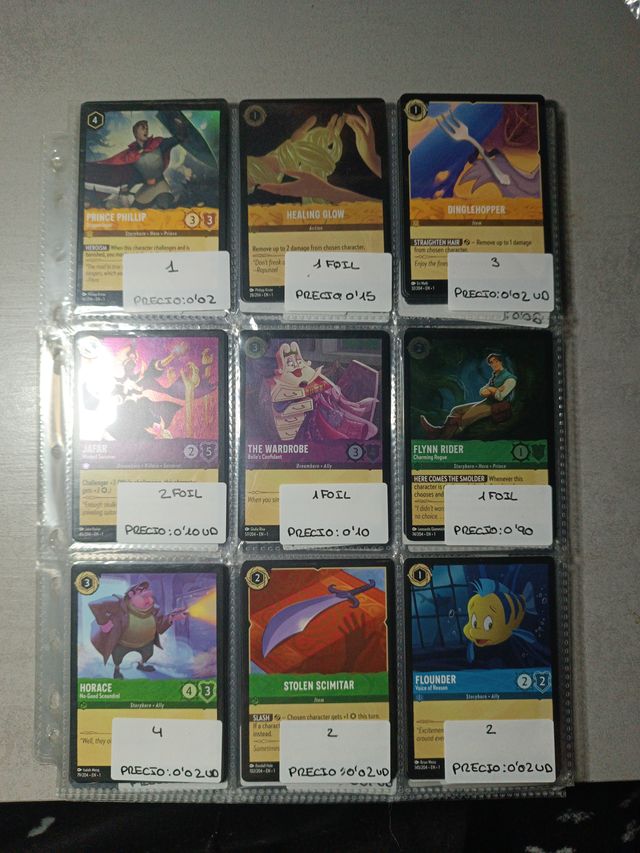 Cartas Lorcana Primera, Segunda Edición