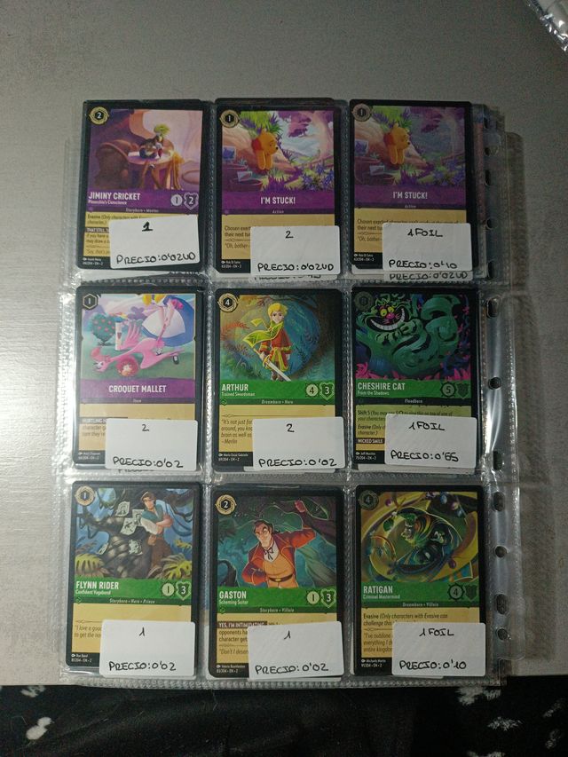 Cartas Lorcana Primera, Segunda Edición