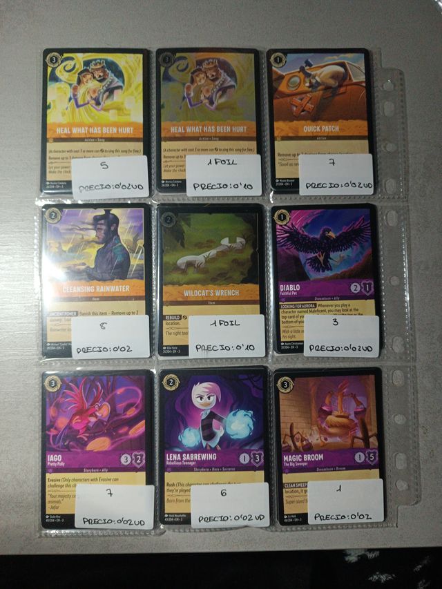 Cartas Lorcana Primera, Segunda Edición