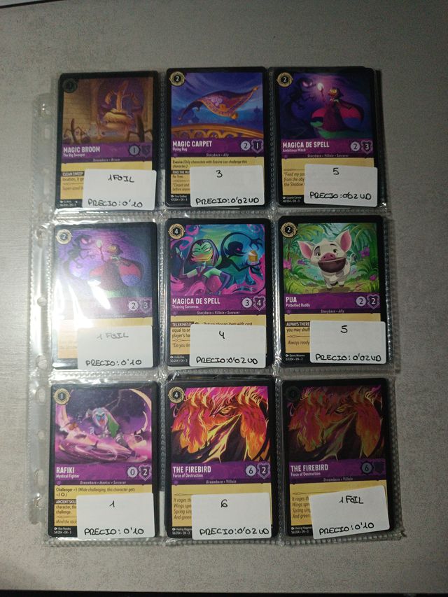 Cartas Lorcana Primera, Segunda Edición