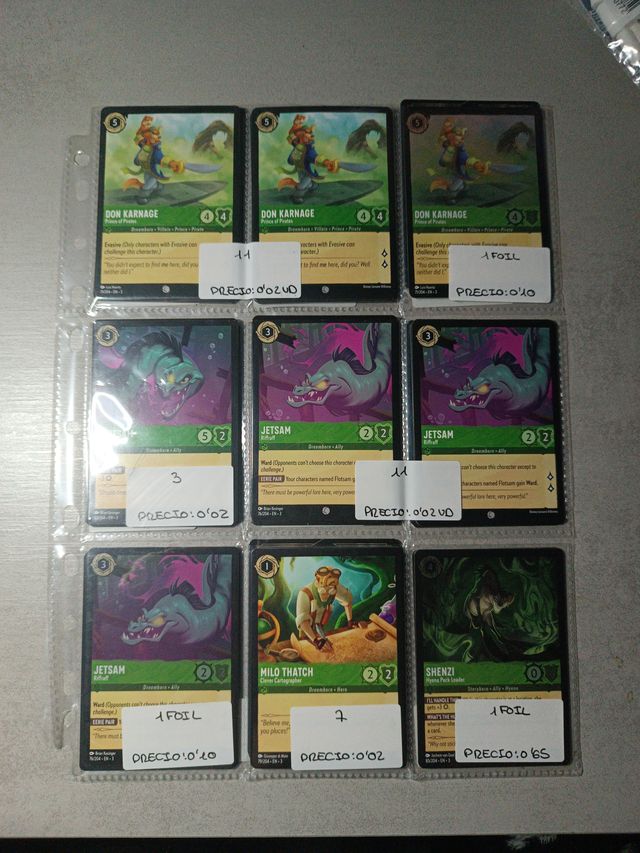 Cartas Lorcana Primera, Segunda Edición