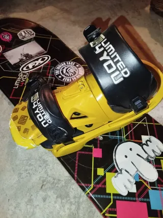 Tabla Snowboard con Fijaciones