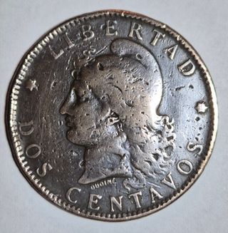 Argentina, Dos centavos in bronzo 1891. Cond.SPL.