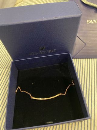 Colgante Swarovski oro con caja y autenticidad