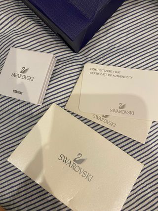 Colgante Swarovski oro con caja y autenticidad