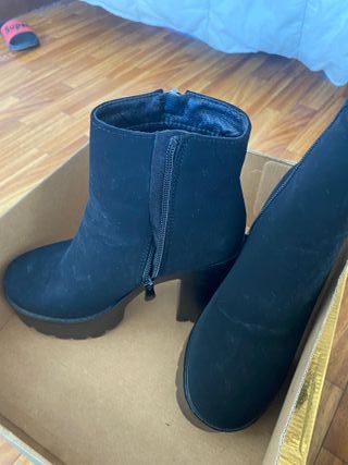 Botines negros tacón plataforma