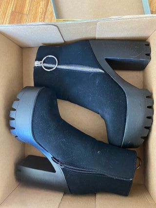 Botines negros tacón plataforma