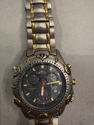 Reloj Lotus Cronógrafo Titanium Dorado Gris