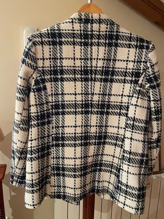Chaqueta mujer cuadros Cortefiel a estrenar