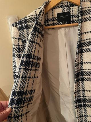 Chaqueta mujer cuadros Cortefiel a estrenar