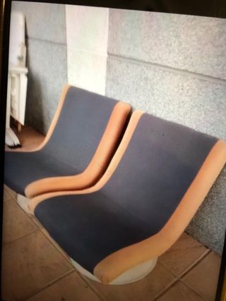 Sedie girevoli vintage dell'era spaziale