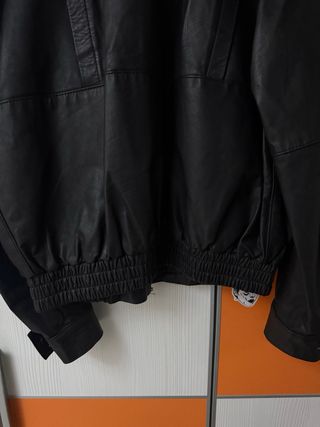 Cazadora Piel Negra Talla 50