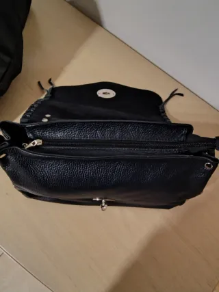 Borsa vera pelle blu