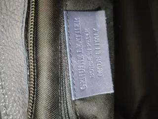 Borsa vera pelle blu