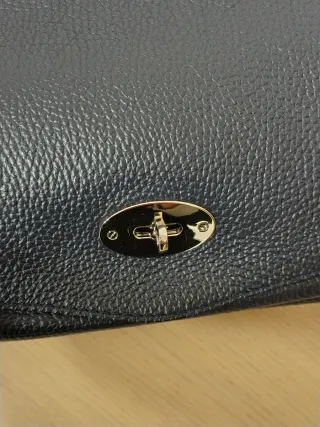 Borsa vera pelle blu