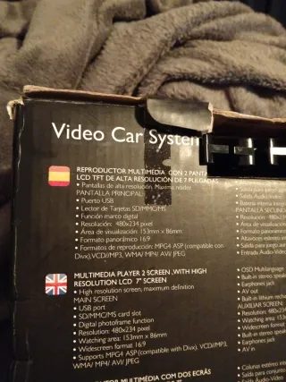 DvD portátil Wolder DUAL 7, Vídeo Car System