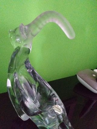 Cenicero de cristal vintage cabra