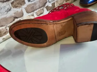 Botines Cowboy T. 37 Pantanetti Rojos Piel