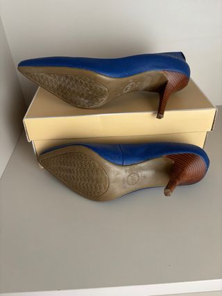 Zapatos Michael Kors Azul Tacon Mujer