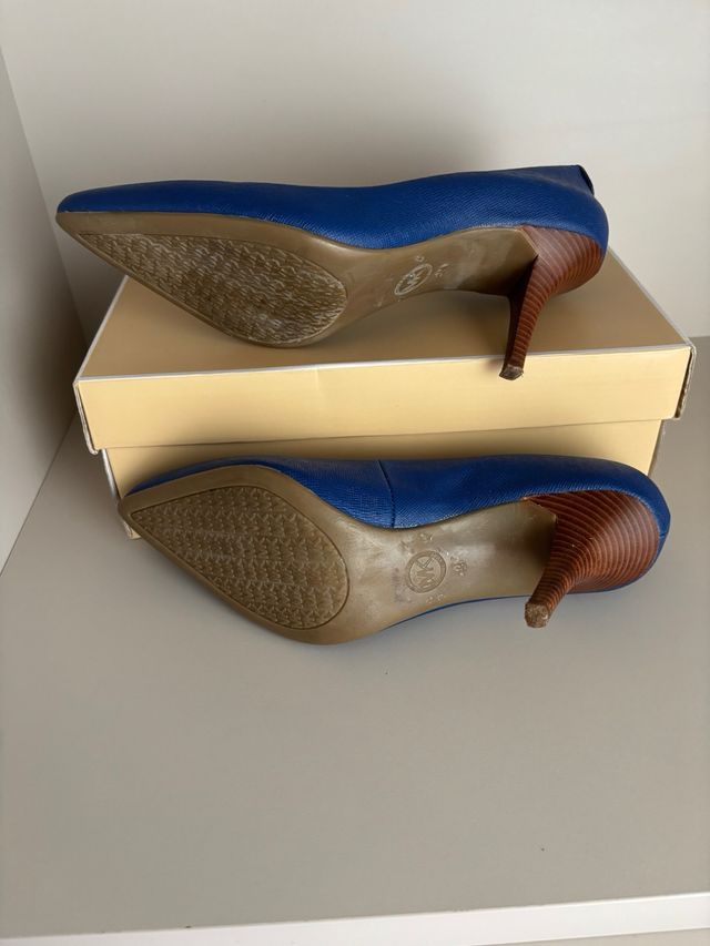 Zapatos Michael Kors Azul Tacon Mujer
