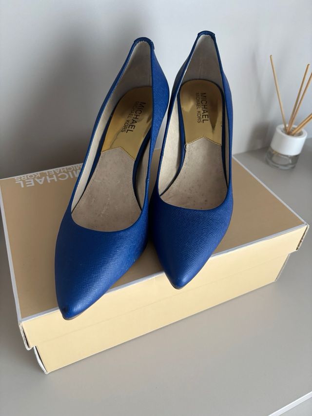 Zapatos Michael Kors Azul Tacon Mujer