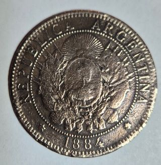 Argentina Dos Centavos Bronzo 1884 SPL