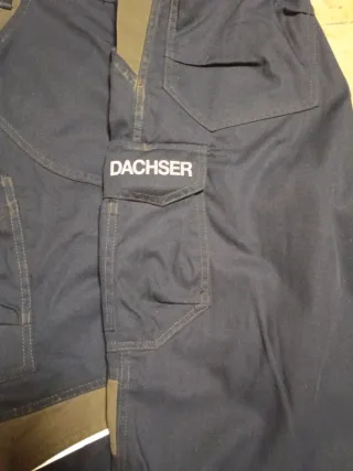 Pantalones de trabajo azul y verde