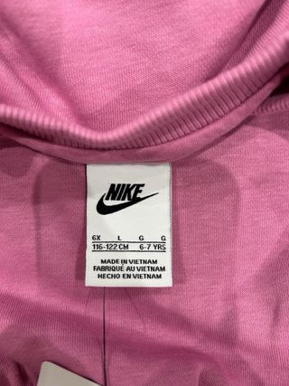 Felpa Nike rosa e bianca 6/7 anni nuova