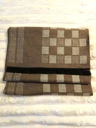 Sciarpa uomo beige e marrone