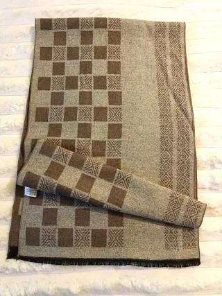 Sciarpa uomo beige e marrone