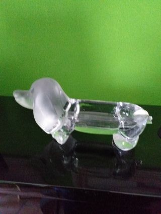 Cenicero cristal vintage perro