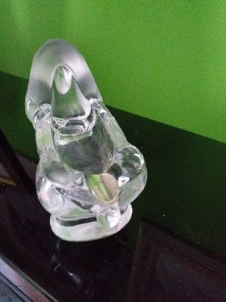 Cenicero cristal vintage perro