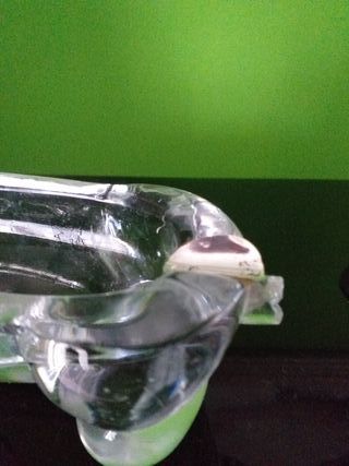 Cenicero cristal vintage perro