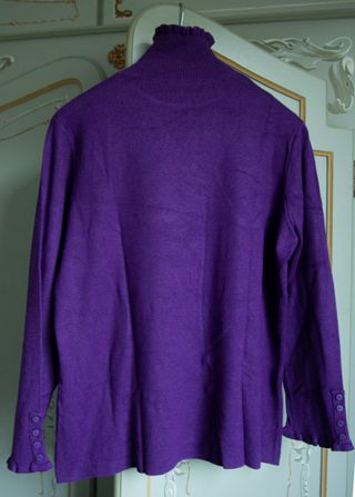 Maglia collo alto viola Fiorella Rubino