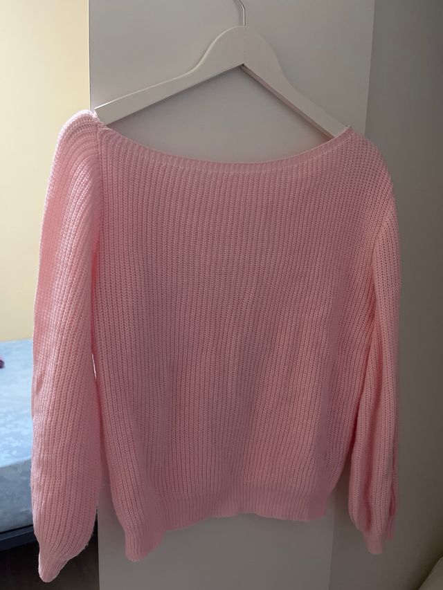 Suéter rosa holgado talla S