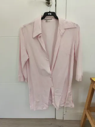 Camisa larga rosa palo