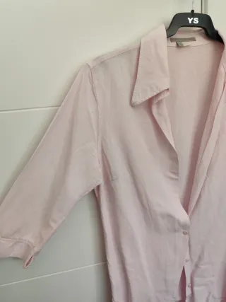 Camisa larga rosa palo