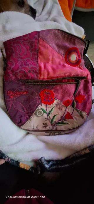 Bolso bandolera Desigual patchwork flores
