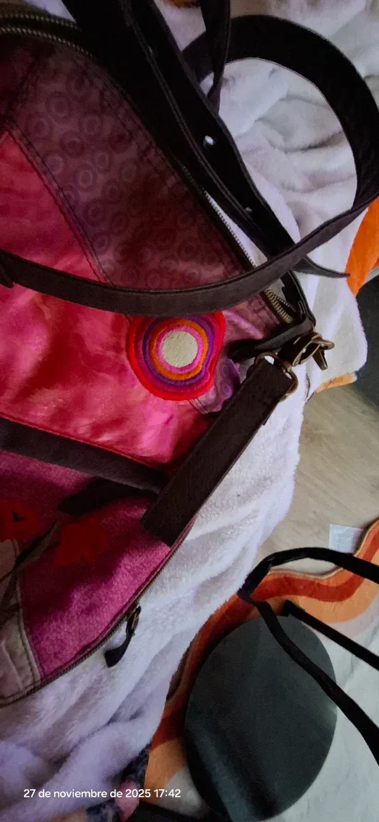 Bolso bandolera Desigual patchwork flores