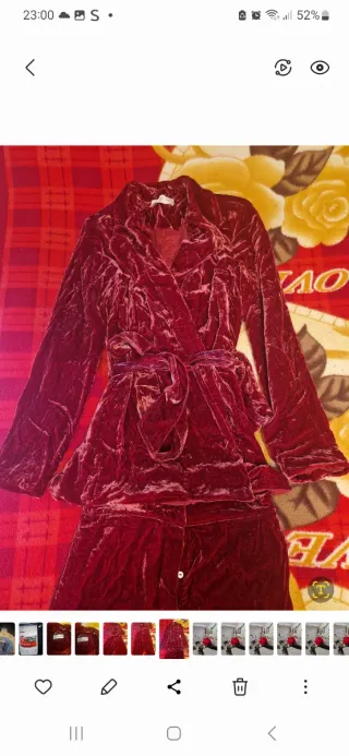 Olivia Von Halle Púrpura Seda Pijama