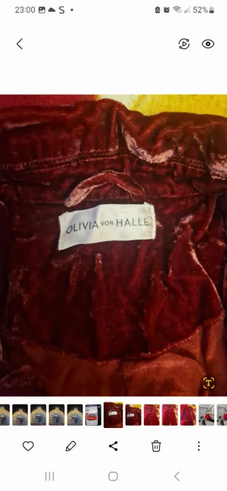 Olivia Von Halle Púrpura Seda Pijama