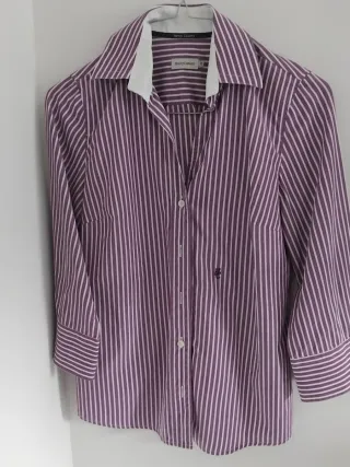 Camisa Henry Cottons Rayas Morado Talla M