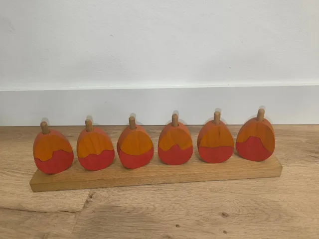 Juego de madera Montessori huevos