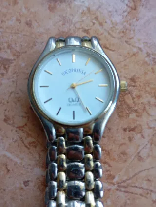 Reloj Q&Q Dorado y Plateado