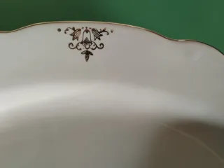 Vassoio centro tavola porcellana oro