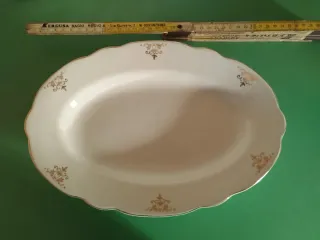 Vassoio centro tavola porcellana oro