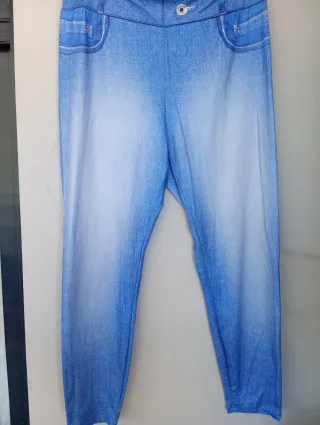 Leggings efecto vaquero claro