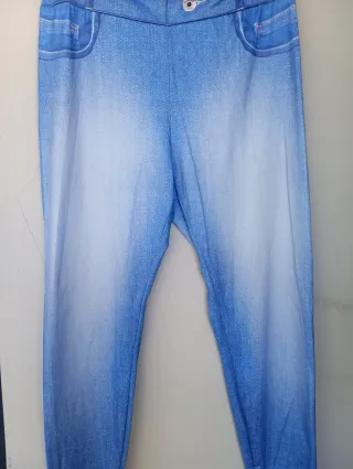 Leggings efecto vaquero claro