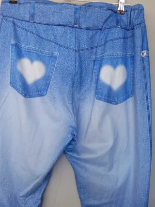 Leggings efecto vaquero claro