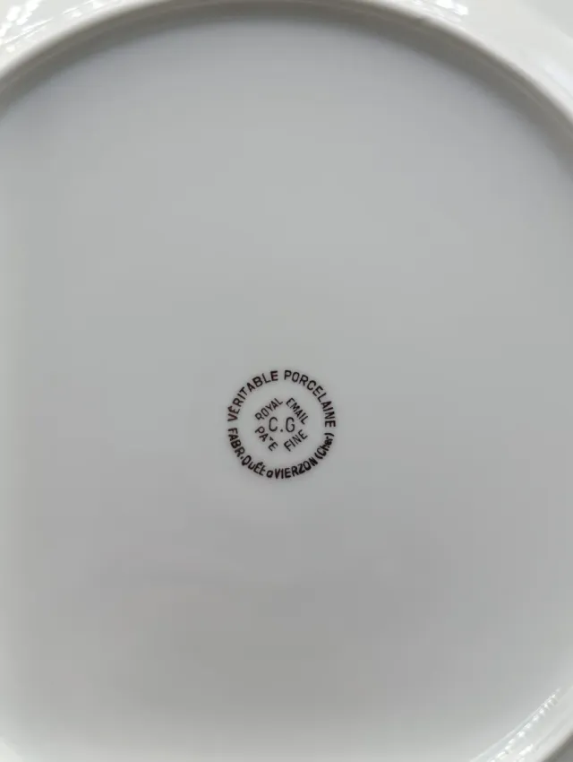 Set platos porcelana francesa de Vierzon